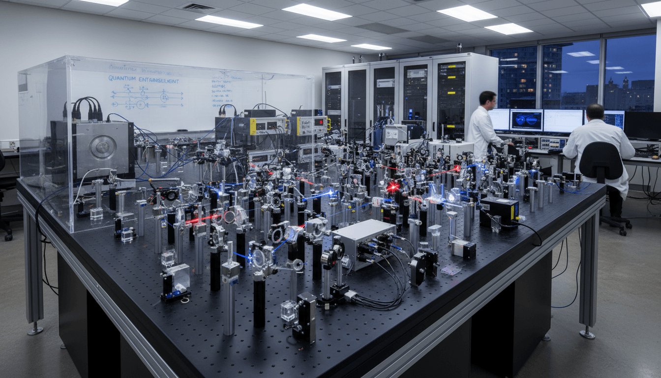 Photonic quantum computing setup with optical components
