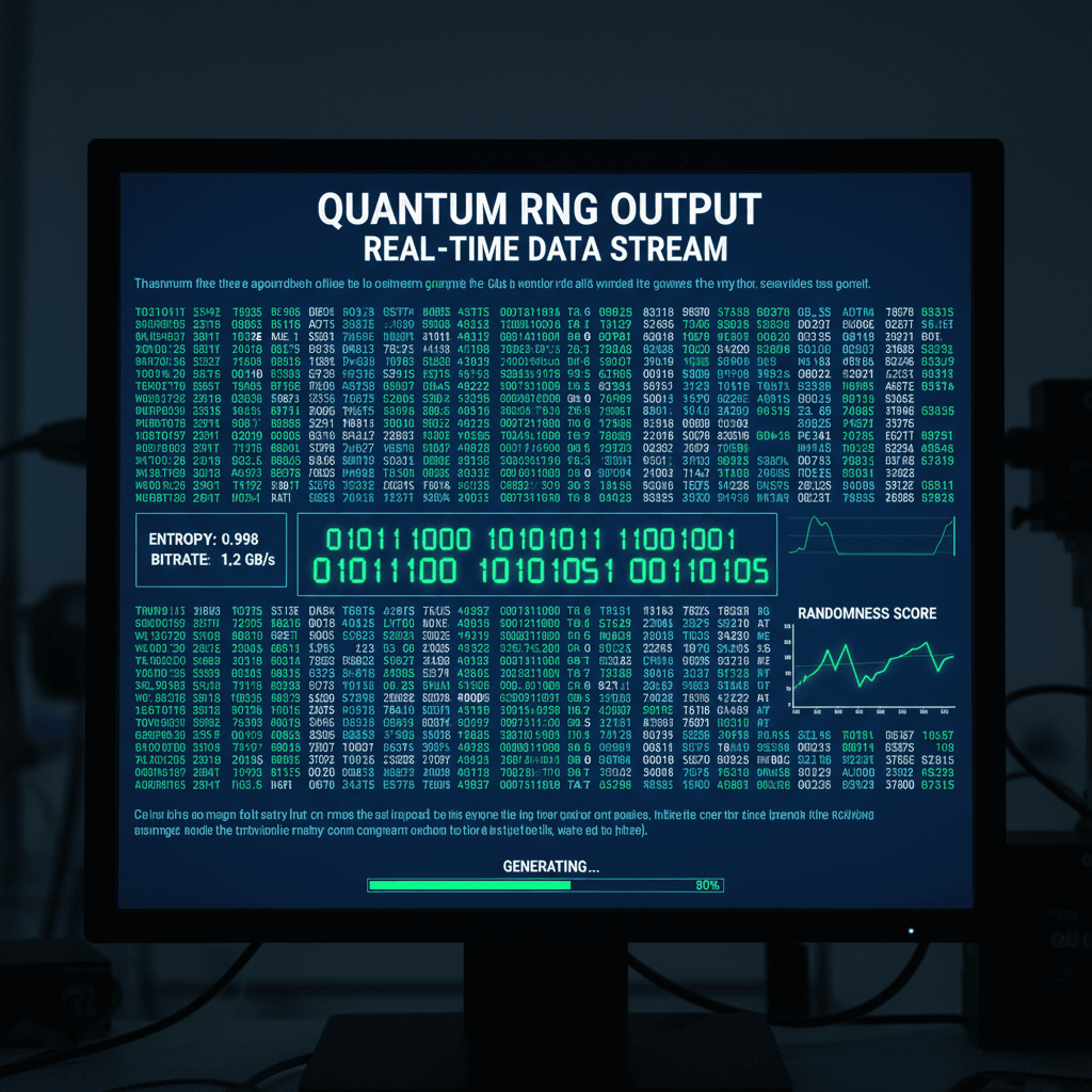 Quantum random number generation real-time output